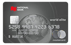 National Bank World Elite® Mastercard® credit card